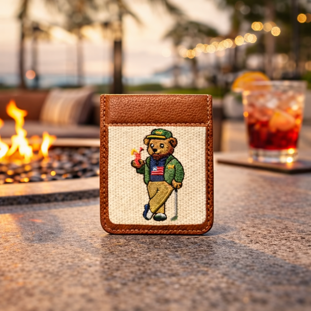 Green Jacket Bear Needlepoint