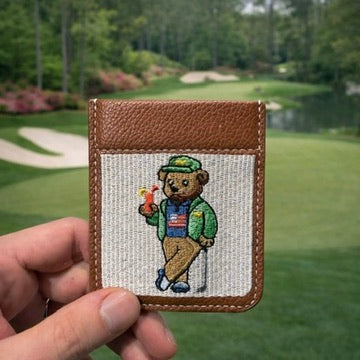 Green Jacket Bear Needlepoint