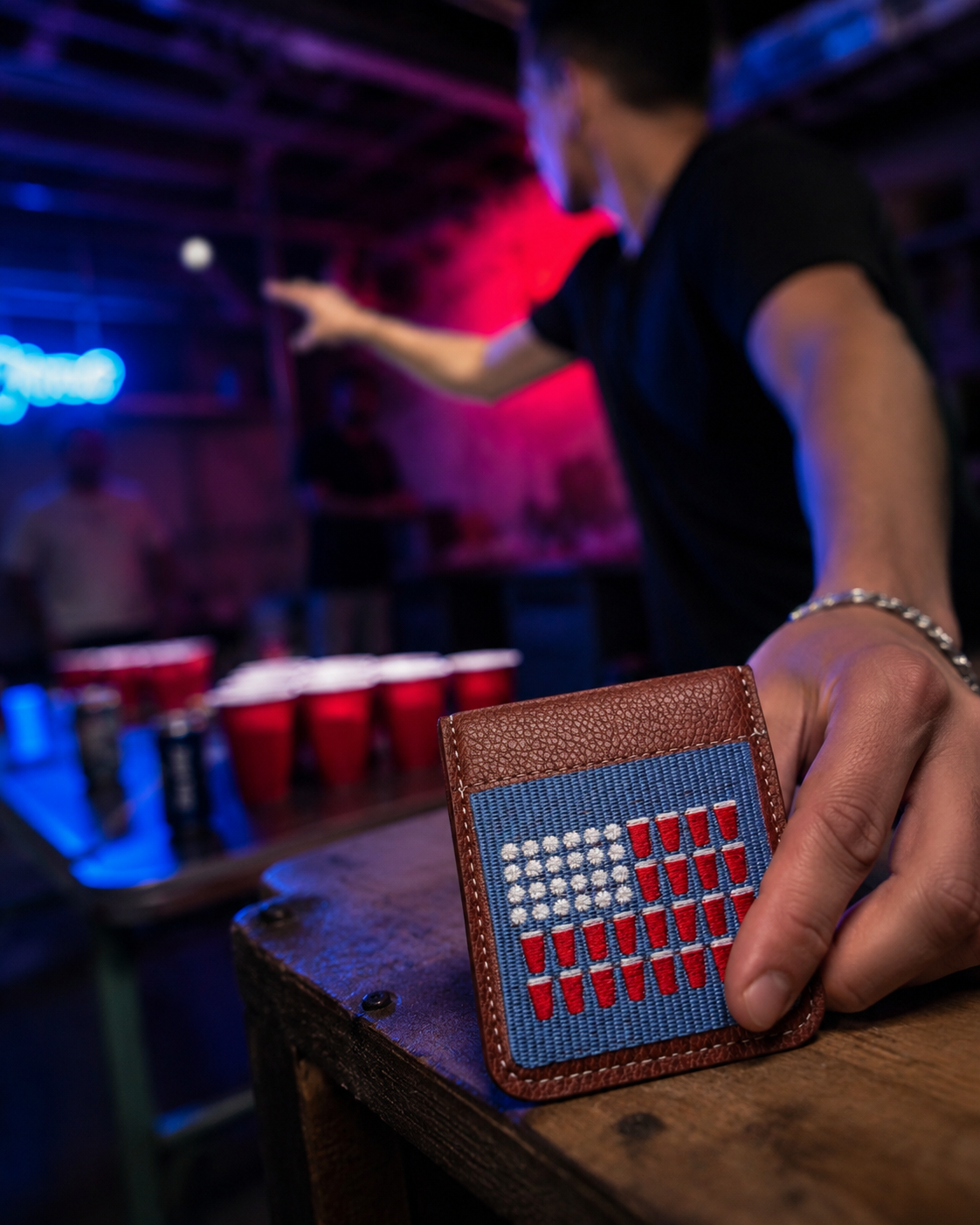 America Beer Pong Needlepoint
