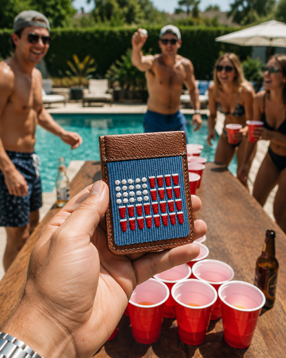 America Beer Pong Needlepoint