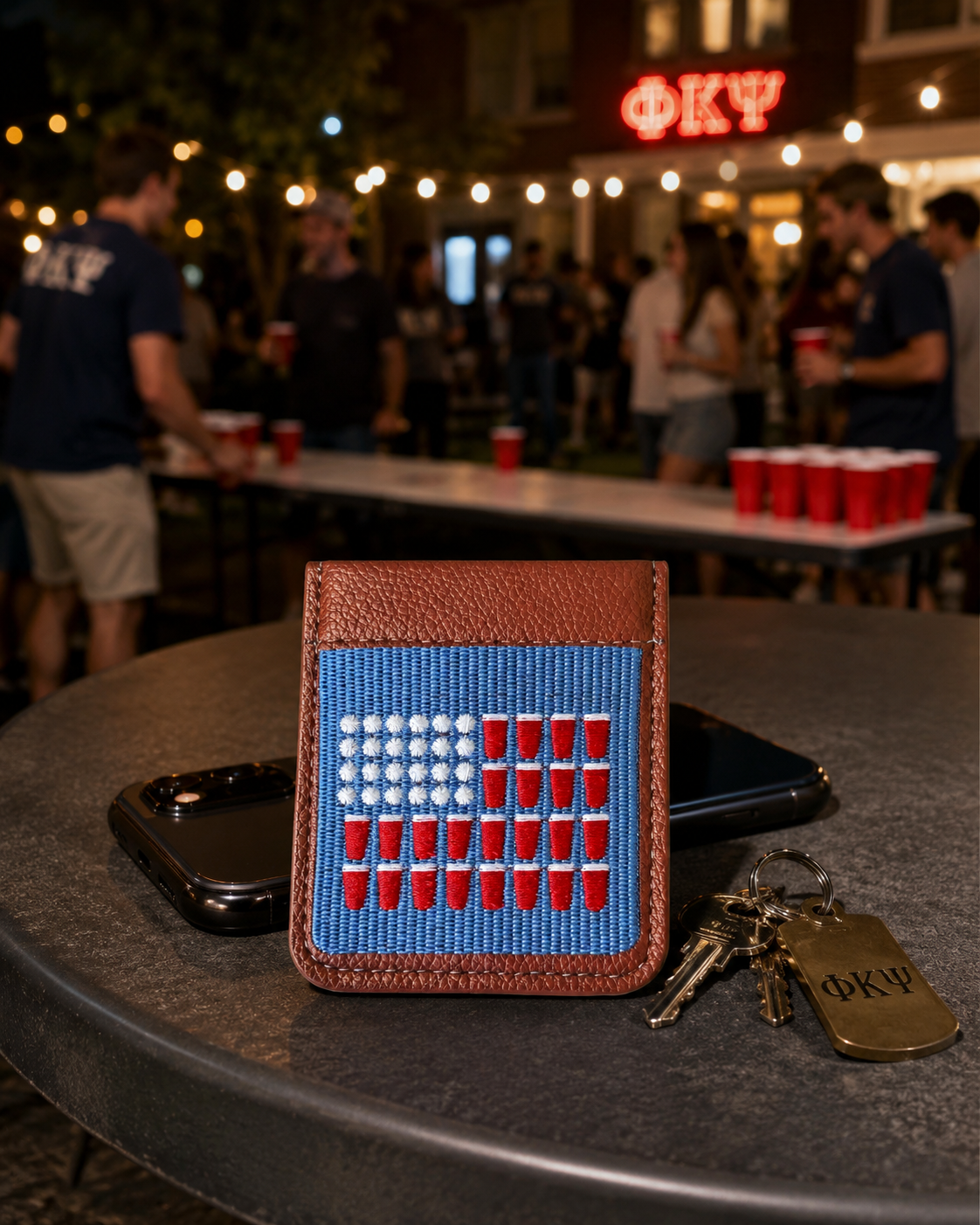 America Beer Pong Needlepoint